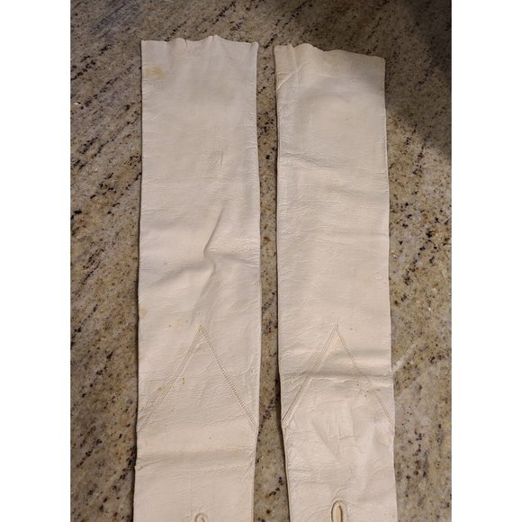 Vintage Antique? Size XS 6 Ivory 26" Long Formal Opera Gloves France Buttons - Picture 11 of 16